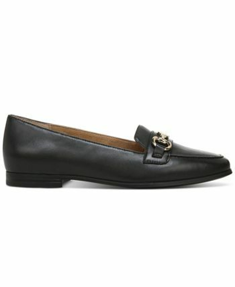 Flats & Loafers * | Giani Bernini Soffia Memory Foam Loafer Flats, Created For Macy'S Black Leather