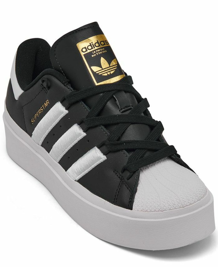 Finish Line Women'S Shoes * | Adidas Women'S Originals Superstar Bonega Casual Sneakers From Finish Line Core Black, White