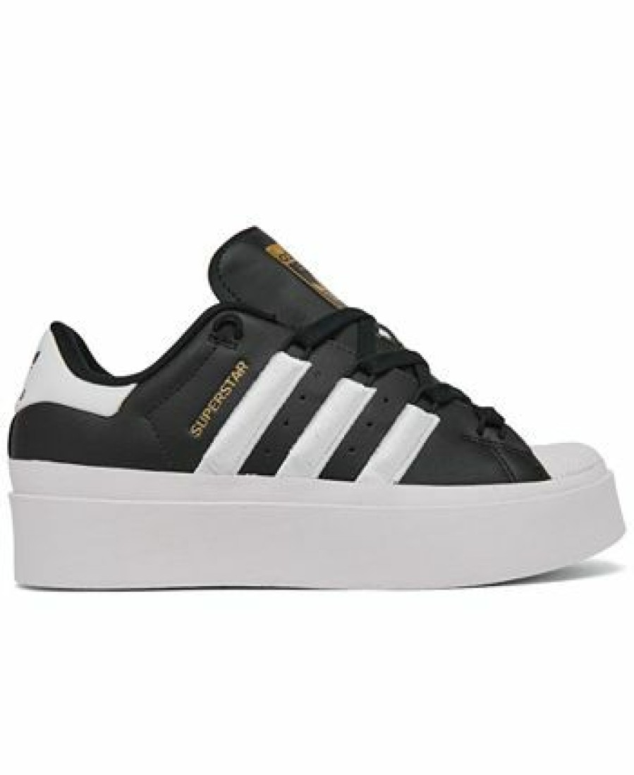 Finish Line Women'S Shoes * | Adidas Women'S Originals Superstar Bonega Casual Sneakers From Finish Line Core Black, White