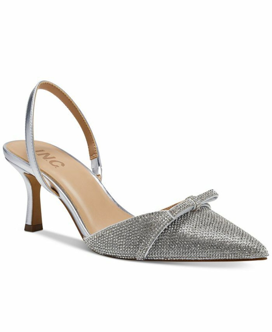 Heels & Pumps * | Inc International Concepts Women'S Gelsey Slingback Kitten-Heel Pumps, Created For Macy'S