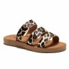 Sandals * | New York & Company Leopard-Print Slide Sandal Natural - Neutral Cheetah