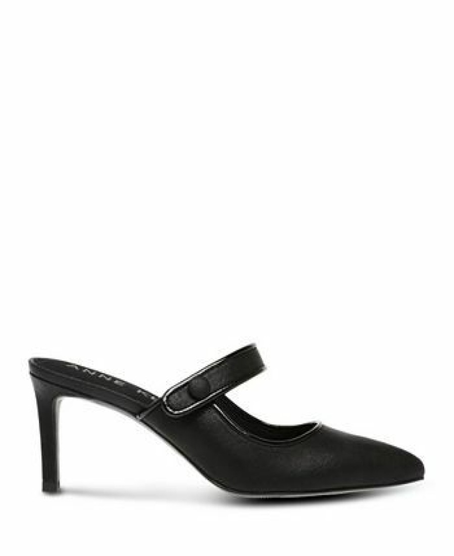 Heels & Pumps * | Anne Klein Women'S Rubee Pump Black Patent - Leather