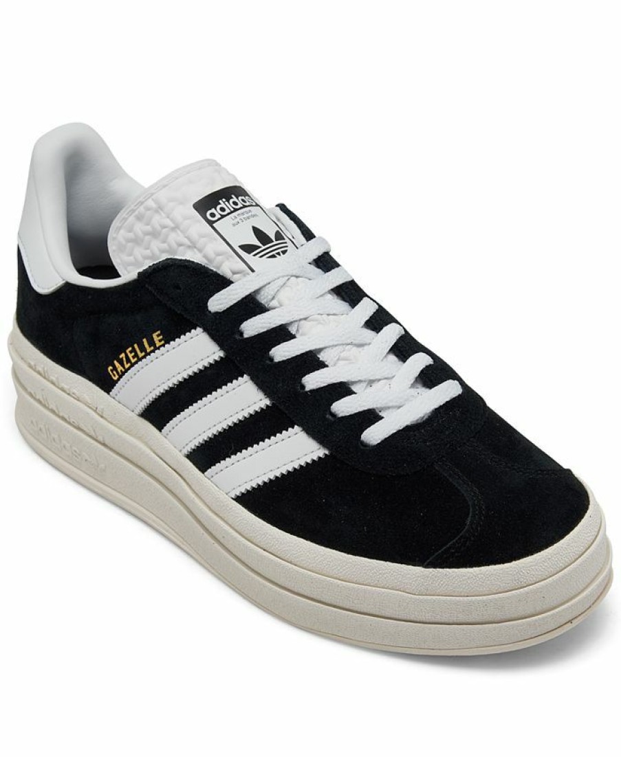 Finish Line Women'S Shoes * | Adidas Women'S Originals Gazelle Bold Casual Sneakers From Finish Line Core Black, White