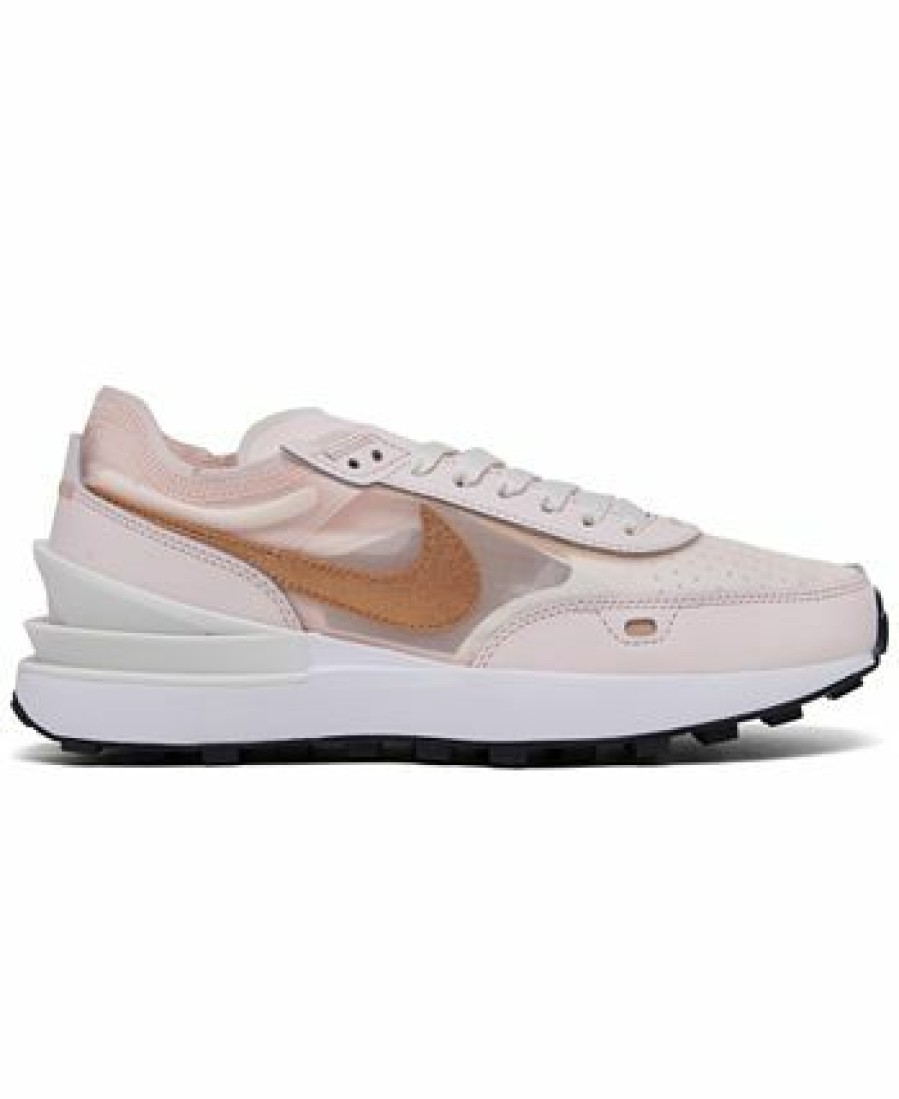 Finish Line Women'S Shoes * | Nike Women'S Waffle One Essential Casual Sneakers From Finish Line Light Soft Pink, Metallic