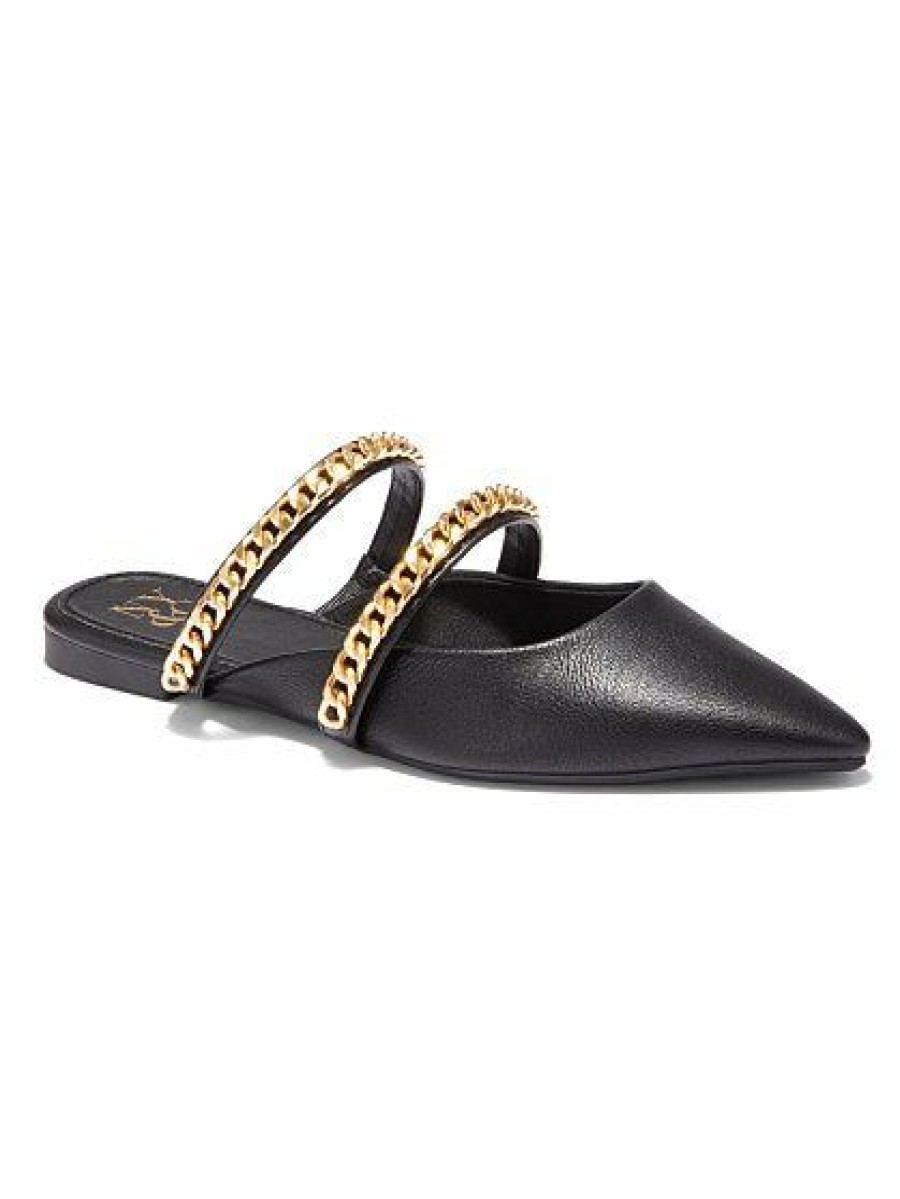 Flats * | New York & Company Zoe Chain Slide Flat