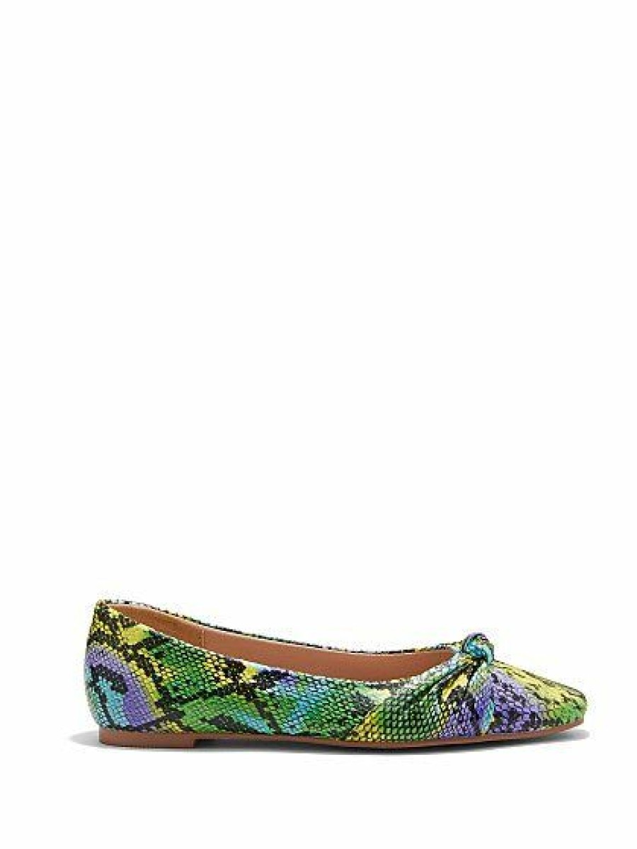 Flats * | New York & Company Noa Ballet Flat Snake-Print Multicolor - Multi Color