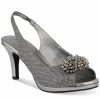 Heels & Pumps * | Karen Scott Breena Slingback Peep-Toe Pumps, Created For Macy'S Pewter