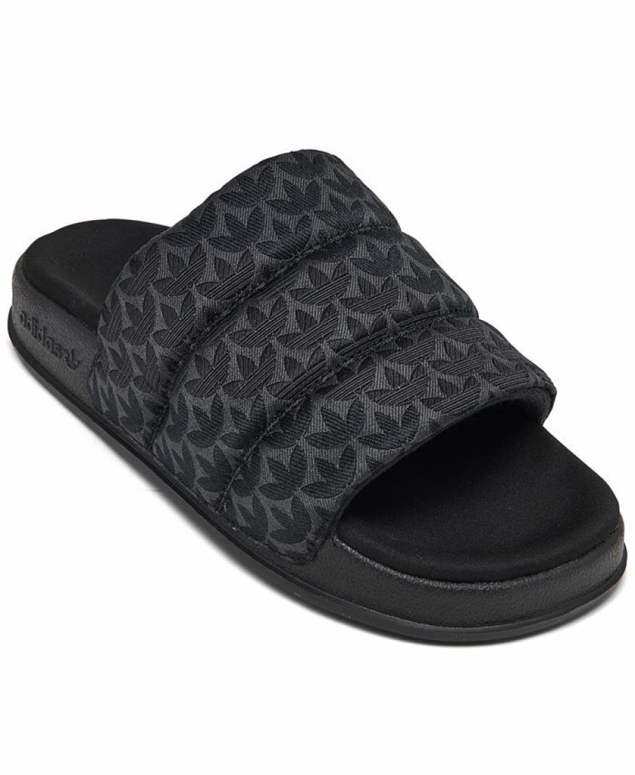 Finish Line Women'S Shoes * | Adidas Women'S Originals Adilette Essentials Slide Sandals From Finish Line Core Black