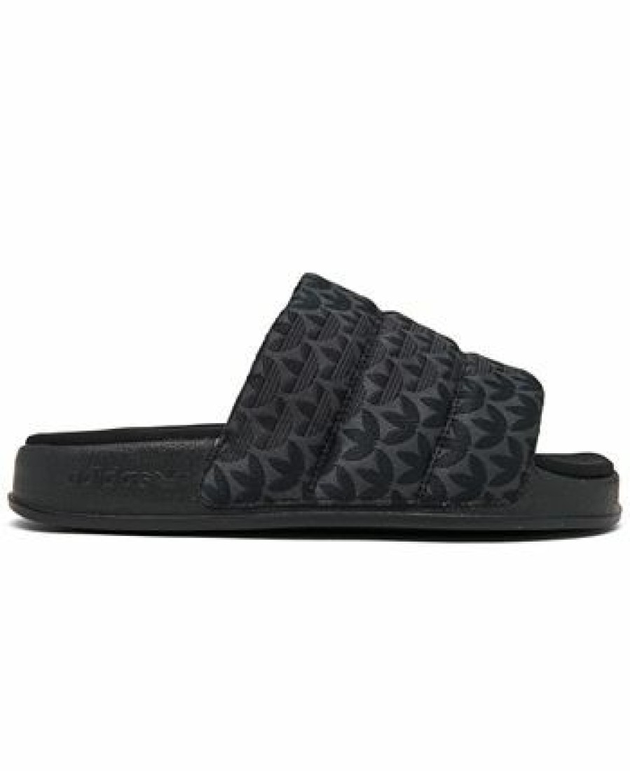 Finish Line Women'S Shoes * | Adidas Women'S Originals Adilette Essentials Slide Sandals From Finish Line Core Black