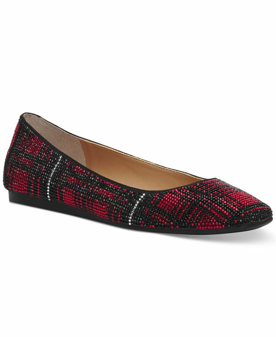 Flats & Loafers * | Inc International Concepts Juney Rhinestone Flats, Created For Macy'S Red Plaid