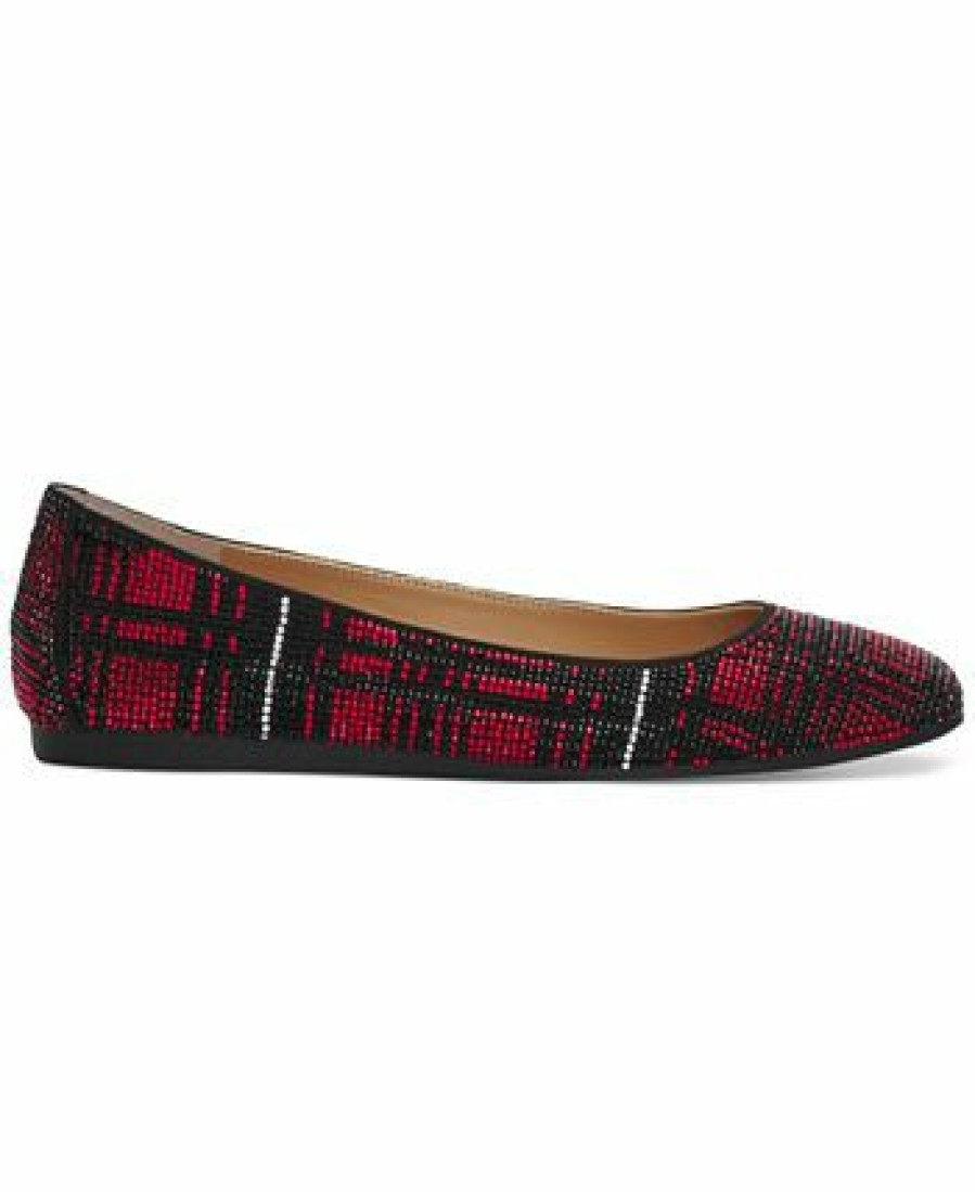 Flats & Loafers * | Inc International Concepts Juney Rhinestone Flats, Created For Macy'S Red Plaid