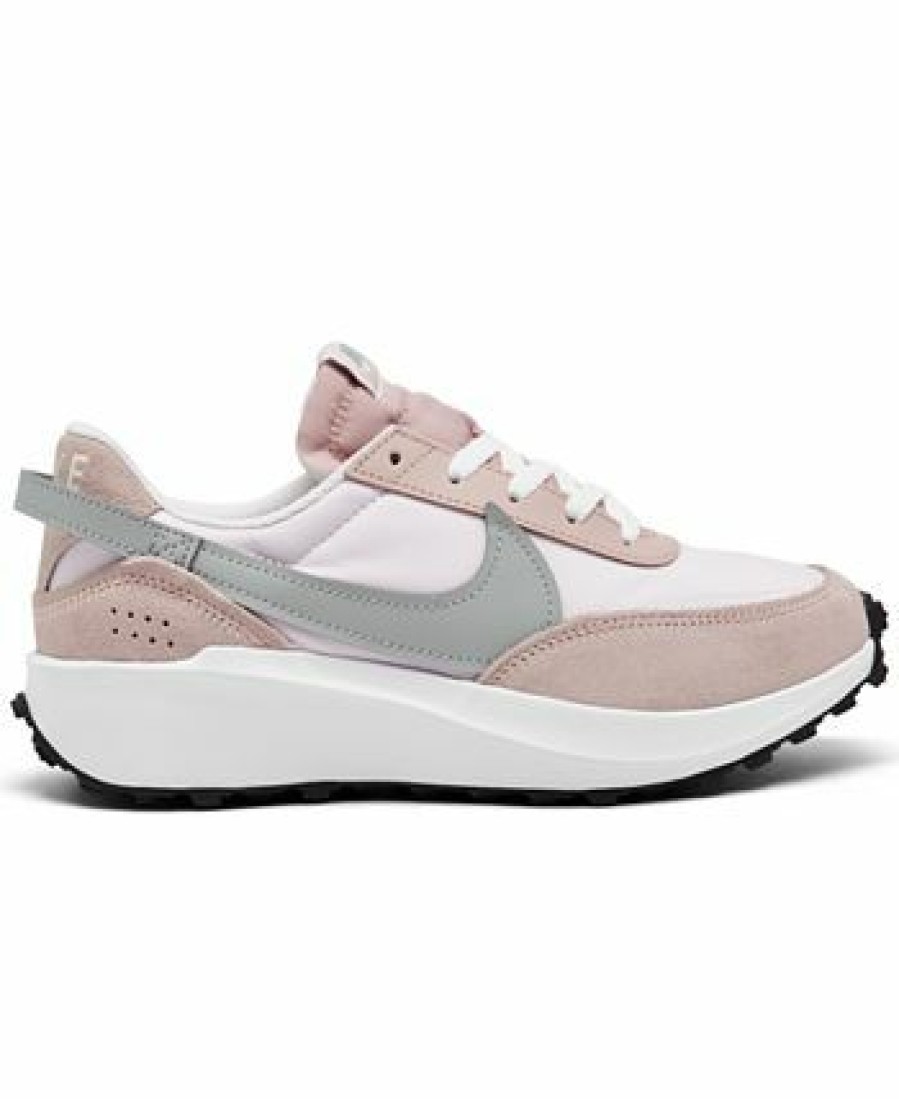 Finish Line Women'S Shoes * | Nike Women'S Waffle Debut Casual Sneakers From Finish Line Pink Oxford, Wolf Gray, Pea