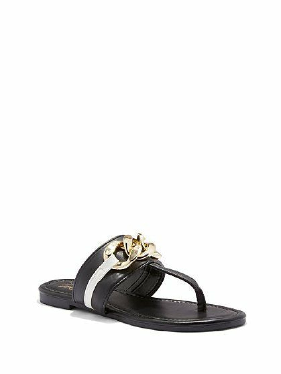 Sandals * | New York & Company Cassandra Sandal Black & White Black - Black/White