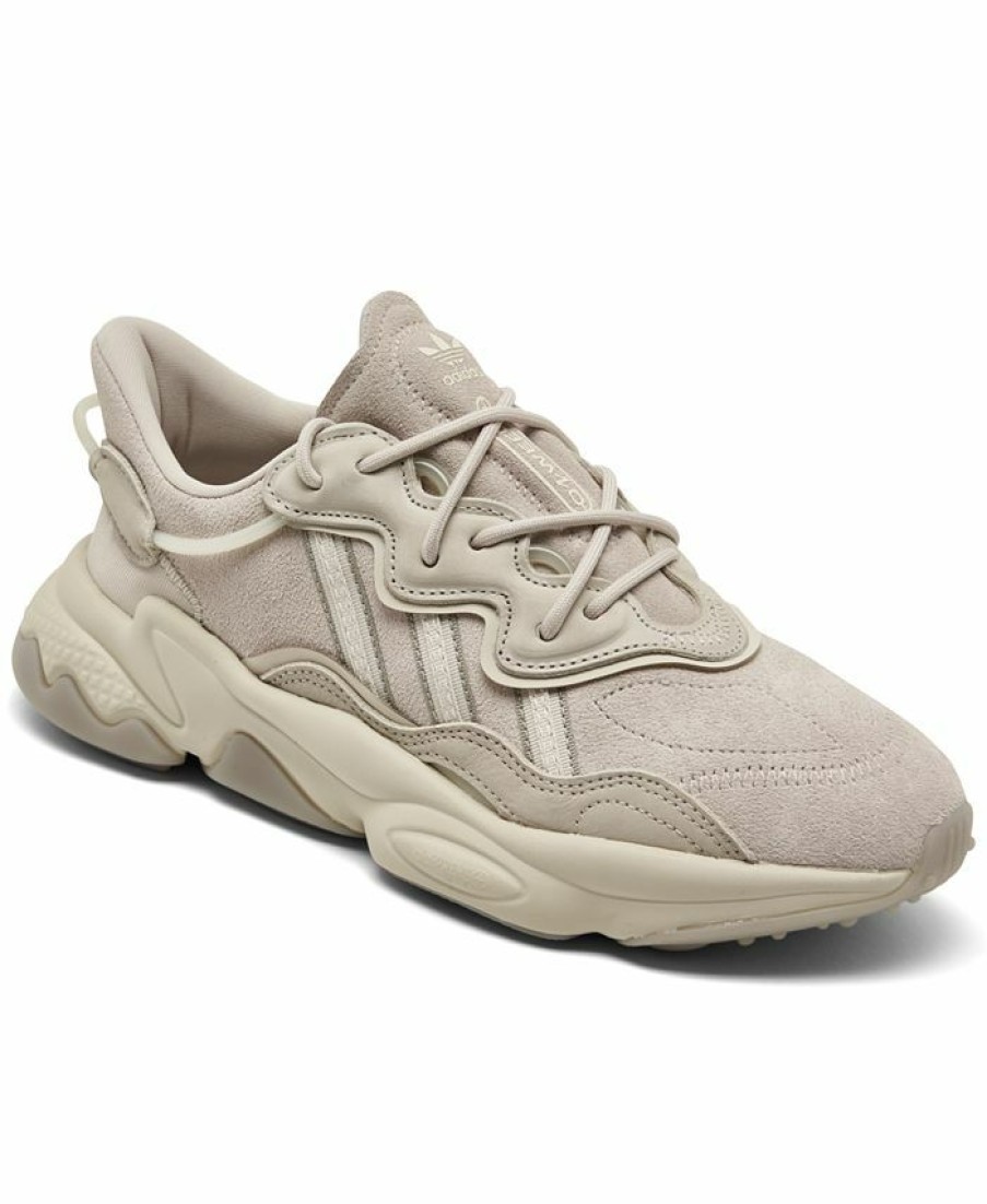 Finish Line Women'S Shoes * | Adidas Women'S Ozweego Athletic Casual Sneakers From Finish Line Bliss, Feather Gray, White