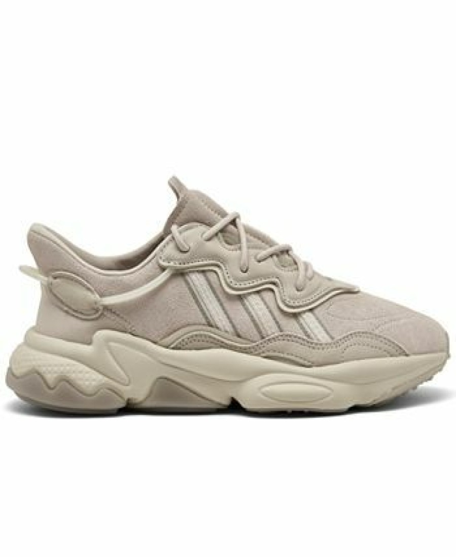 Finish Line Women'S Shoes * | Adidas Women'S Ozweego Athletic Casual Sneakers From Finish Line Bliss, Feather Gray, White