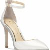 Heels & Pumps * | Jessica Simpson Women'S Pemota-B Pointed-Toe Ankle-Strap Pumps White